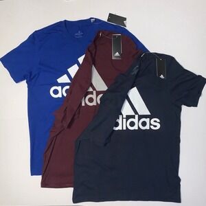3 Pack Adidas Amplify Basic Boss Logo Tee T-Shirt Men's Size M Blue Burgundy Ink